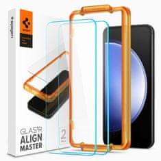 Spigen Spigen Alm Glas.TR 2-Pack - Kaljeno steklo za Samsung Galaxy S23 FE (2 kosa) (prozorno)