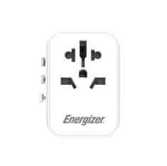 Energizer Energizer Ultimate - EU / US / AU / UK polnilec / potovalni adapter + 2x USB-A in USB-C s certifikatom MFi (bela)