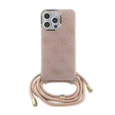 Guess Guess Crossbody Cord 4G Print - Ohišje za iPhone 15 (roza)