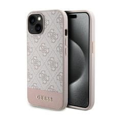 Guess Guess 4G Bottom Stripe Collection - Ohišje za iPhone 15 (roza)