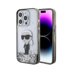 Karl Lagerfeld Karl Lagerfeld Liquid Glitter Ikonik - Ohišje za iPhone 15 Pro (prozorno)