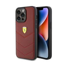 Ferrari Prešiti kovinski logotip Ferrari - Ohišje za iPhone 15 Pro Max (rdeče)