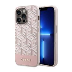 Guess Ohišje Guess GCube Stripes MagSafe za iPhone 14 Pro Max (roza)