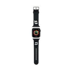 Karl Lagerfeld Karl Lagerfeld 3D gumijasti trak Karl &amp; Choupette Heads NFT za Apple Watch 42/44/45/49 mm (črn)