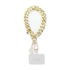 Guess Guess Universal Big Hand Strap 4G Charm - Univerzalni trak za telefon (zlat)