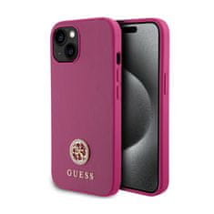 Guess Guess 4G Strass Metal Logo - Ohišje za iPhone 15 (roza)