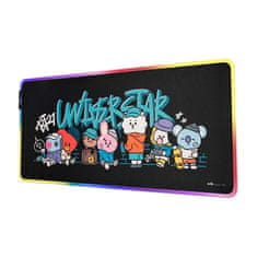 Miramarket BT21 - XXL igralna/namizna podloga z osvetlitvijo LED (90 x 40 cm)