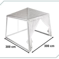 WOWO Garden Gazebo 3X3m - Bel komercialni vrtni šotor 3X3m za zabave