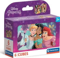 Clementoni Disneyjeve princese s slikovnimi kockami, 6 kock
