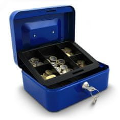 shumee Modra kovinska škatlica za prenos gotovine, univerzalna, 20 cm