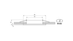 LED Labs Stropna vgradna svetilka AQUA IP44 - bela