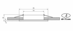 LED Labs Stropna vgradna svetilka BONA - bela IP44