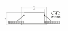 LED Labs Stropna vgradna svetilka LISA - bela IP44