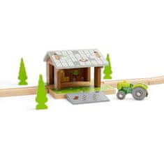 Bigjigs Rail Bigjigs Železniški skedenj na tirnicah