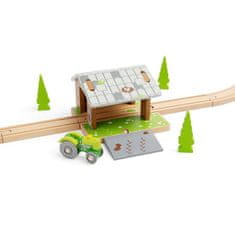 Bigjigs Rail Bigjigs Železniški skedenj na tirnicah