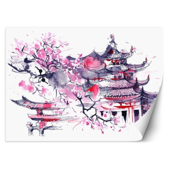 shumee Stenska poslikava, japonske pagode - 150x105