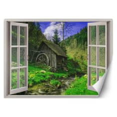 shumee Stenska slika, Pogled iz okna koče v gorah - 140x100