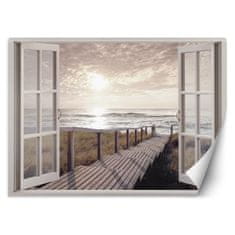 shumee Stenska slika, Okenski pomol na plažo - 140x100