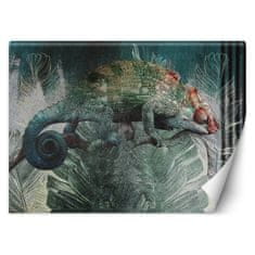 shumee Stenska poslikava Kameleon narava tropskega gozda - 100x70