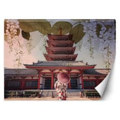 shumee Stenska poslikava, tempelj Geisha in Senso Ji v Tokiu - 100x70