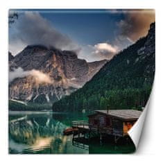 shumee Stenska poslikava, Jezero v gorah, gorska pokrajina - 100x100