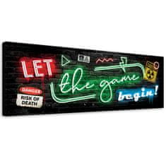 shumee Slika na platnu, Napis za neon gaming predvajalnik - 150x50