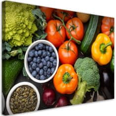 shumee Slika na platnu, Sveža zelenjava in sadje - 120x80