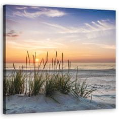 shumee Slika na platnu, Zahajajoče sonce na plaži - 60x60