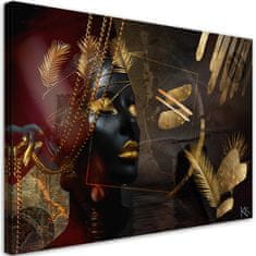 shumee Slika na platnu, Zlata abstrakcija Afričanka - 90x60