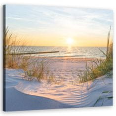 shumee Slika na platnu, Sončni zahod na plaži - 30x30