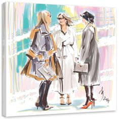 shumee Slika na platnu, Women Walk Paris Friendship - Irina Sadykova - 40x40