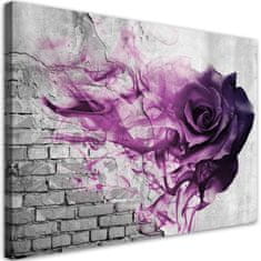 shumee Slika na platnu, Vijolična rožnata opečna stena - 100x70