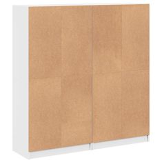 Vidaxl Knjižna omara z vrati bela 136x37x142 cm inženirski les