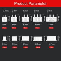 420 kosov JST 1.5mm komplet priključkov: JST-PH 2/3/4/5/6 pinski komplet, moški in ženski priključki, 22AWG predhodno stisnjeni kabli in dvojni ženski zatič - najboljše za elektroniko