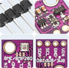 YUNIQUE GREEN-CLEAN BME280-5V Digitalni precizni senzor - Barometrični tlak, temperatura in vlažnost Modul I2C / SPI 5V za DIY