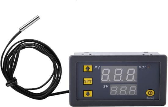 YUNIQUE GREEN-CLEAN Digitalni regulator temperature W3230 DC 12V, termostat z 20A LED zaslonom, vključno s senzorsko sondo NTC 10K