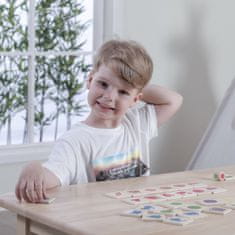 Viga Toys Izobraževalna lesena sestavljanka Razvrsti ujemaj barve in oblike 38 el. Montessori