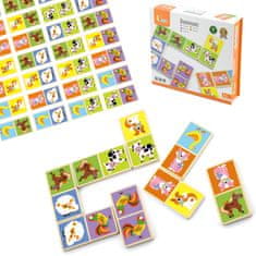 Viga Toys Lesena kmetija Domino igra 28 kosov Montessori