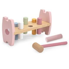 Viga Toys VIGA PolarB Leseni stroj za luknjanje s kladivom Montessori Fox