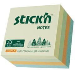 HOPAX Stick'n by Stick'n by FSC - 76 x 76 mm, 400 kartic, pastelna