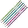 Trikotni svinčnik Style z barvno gumo HB - 6 barv