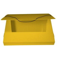 HIT Pisarniška škatla za datoteke z gumijastim trakom, A4, rumena