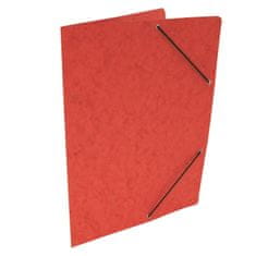 HIT Pisarniške mape z elastičnim trakom, brez zavihkov, A4, rdeče barve, 20 kosov
