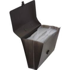 Donau Kovček za dokumente z ročajem - A4, plastičen, črn