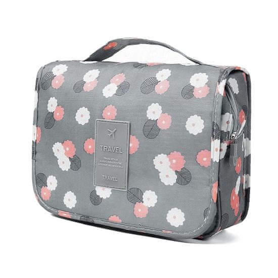 MG Flower Cosmetic Bag kozmetična torbica 4L, siva