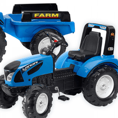 Falk Traktor Landini Blue Pedalled s prikolico od 3 let