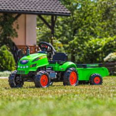 Falk Traktor X zeleni s prikolico, od 2 let