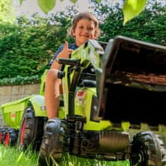 Falk Traktor na pedala CLAAS AVEC, zelene barve s prikolico, od 3 let