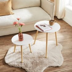 miza za dnevni prostor, 2 kosa, 45x50x45 cm, bela