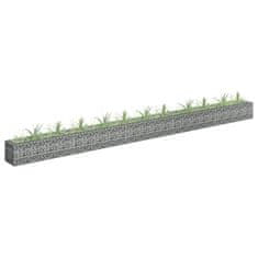 Vidaxl Visoka greda gabion pocinkano jeklo 450x30x30 cm